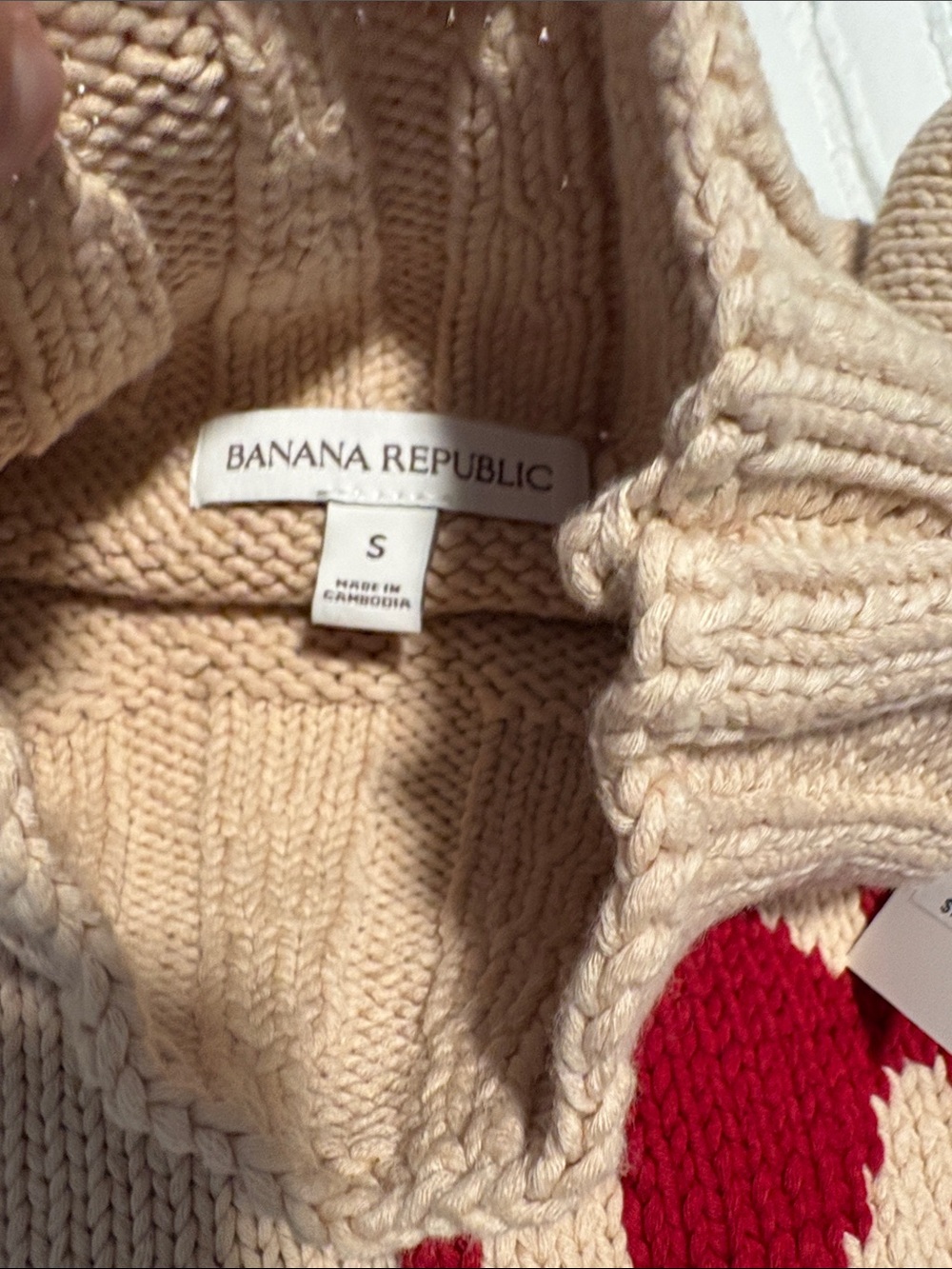 Banana Republic Women’s Cream Rose-Graphic Sweater - Picture 9 of 10